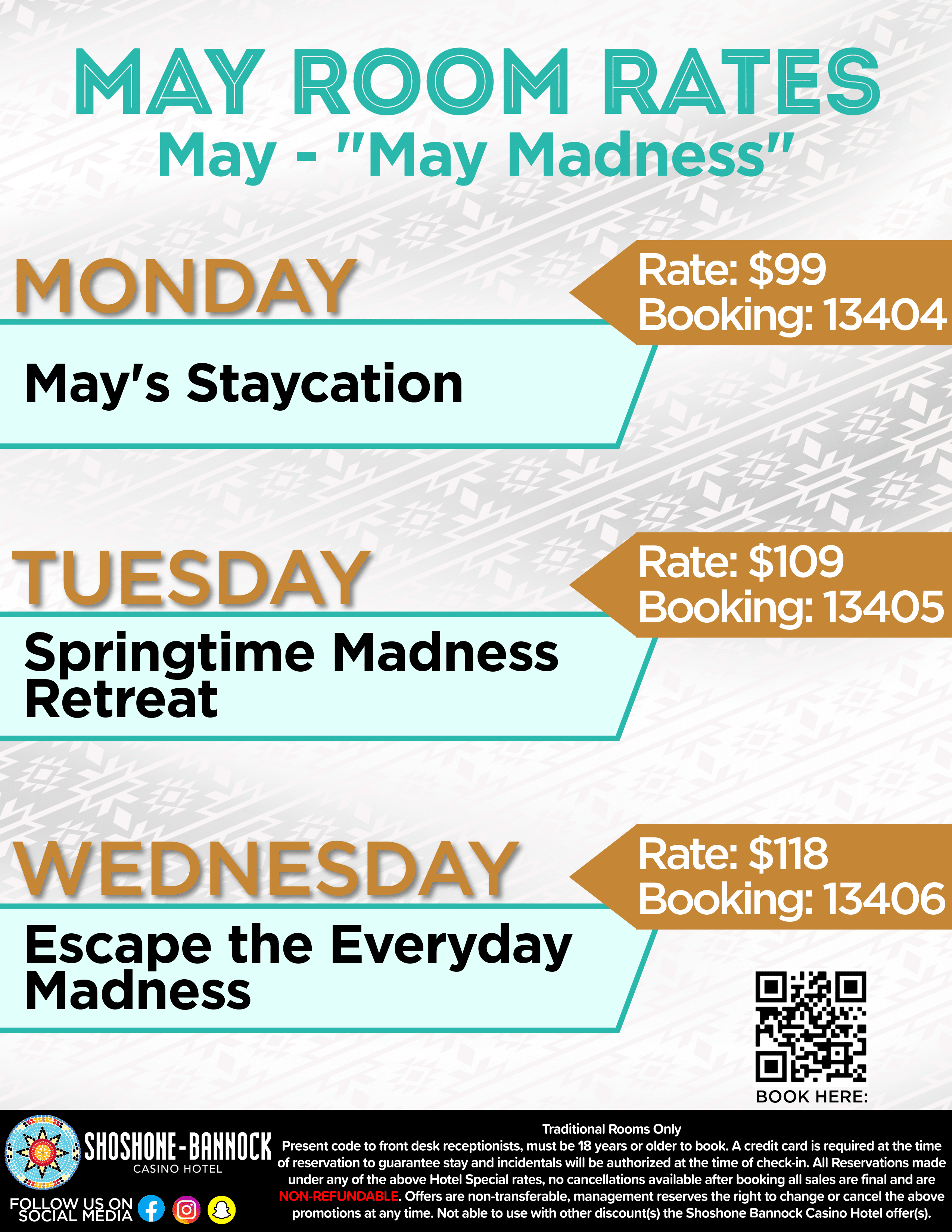 May Room Rate – Flyer