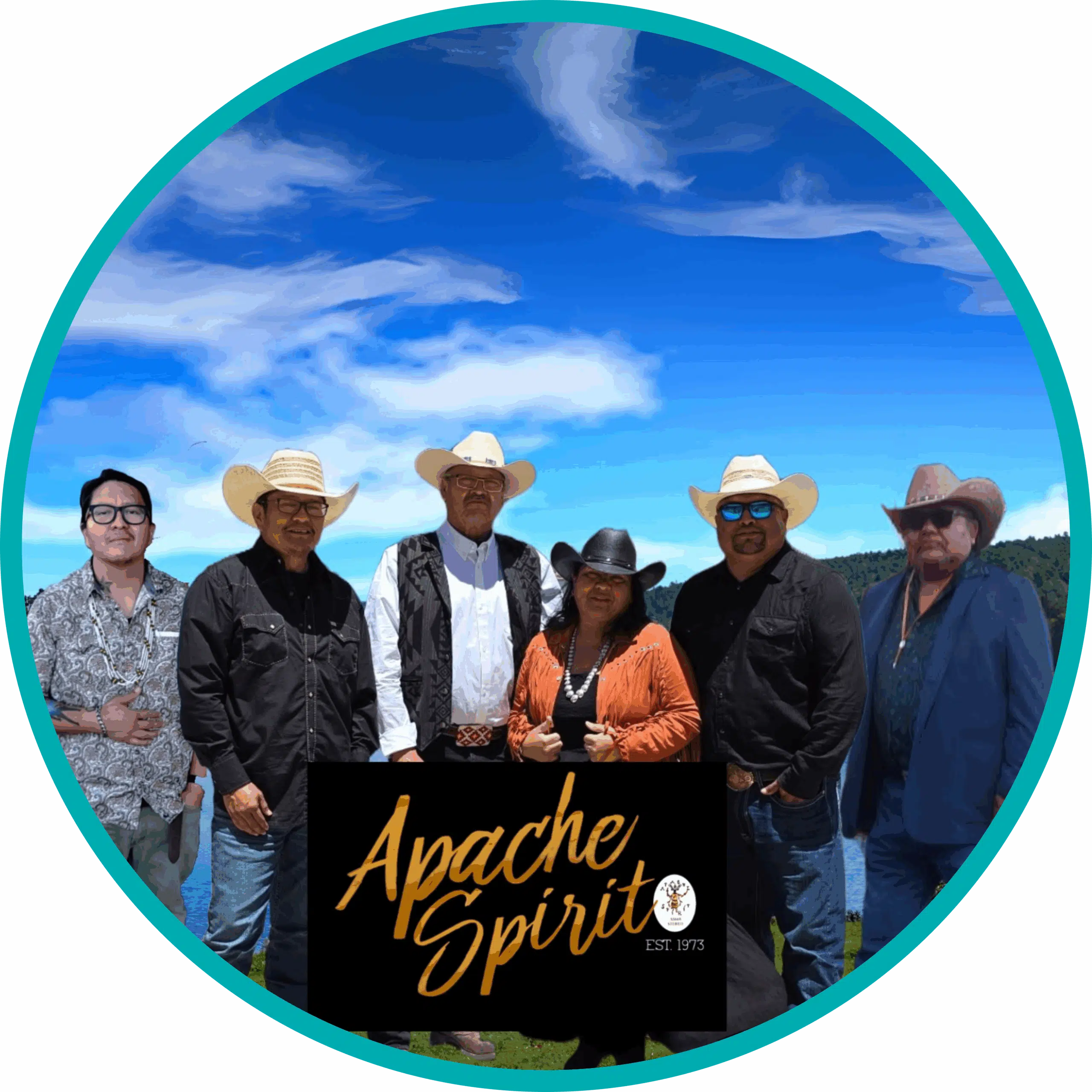 Apache Spirit Collateral – Entertainment Circle – Teal (1)